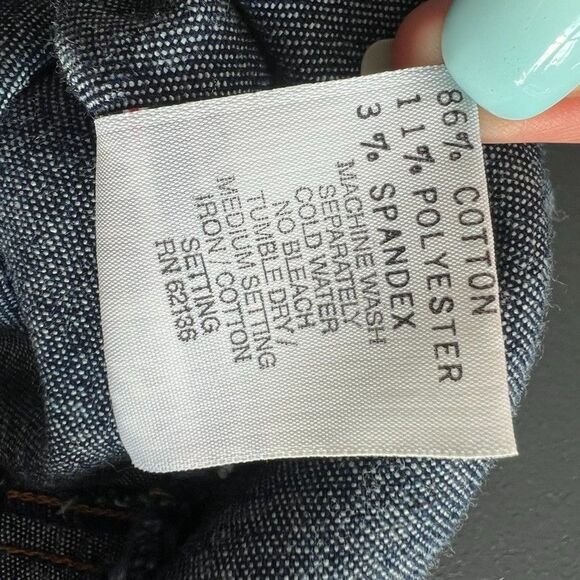 Guess 5762Q Crossback Strap Blue Denim Bodycon Dress Womens Size 3 - Picture 5 of 7